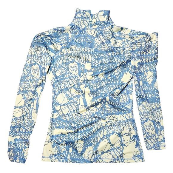 Nike Pro HyperWarm Dri Fit 1/2 Zip L/S Pullover All Over Print Womens Sz Medium - Picture 2 of 4